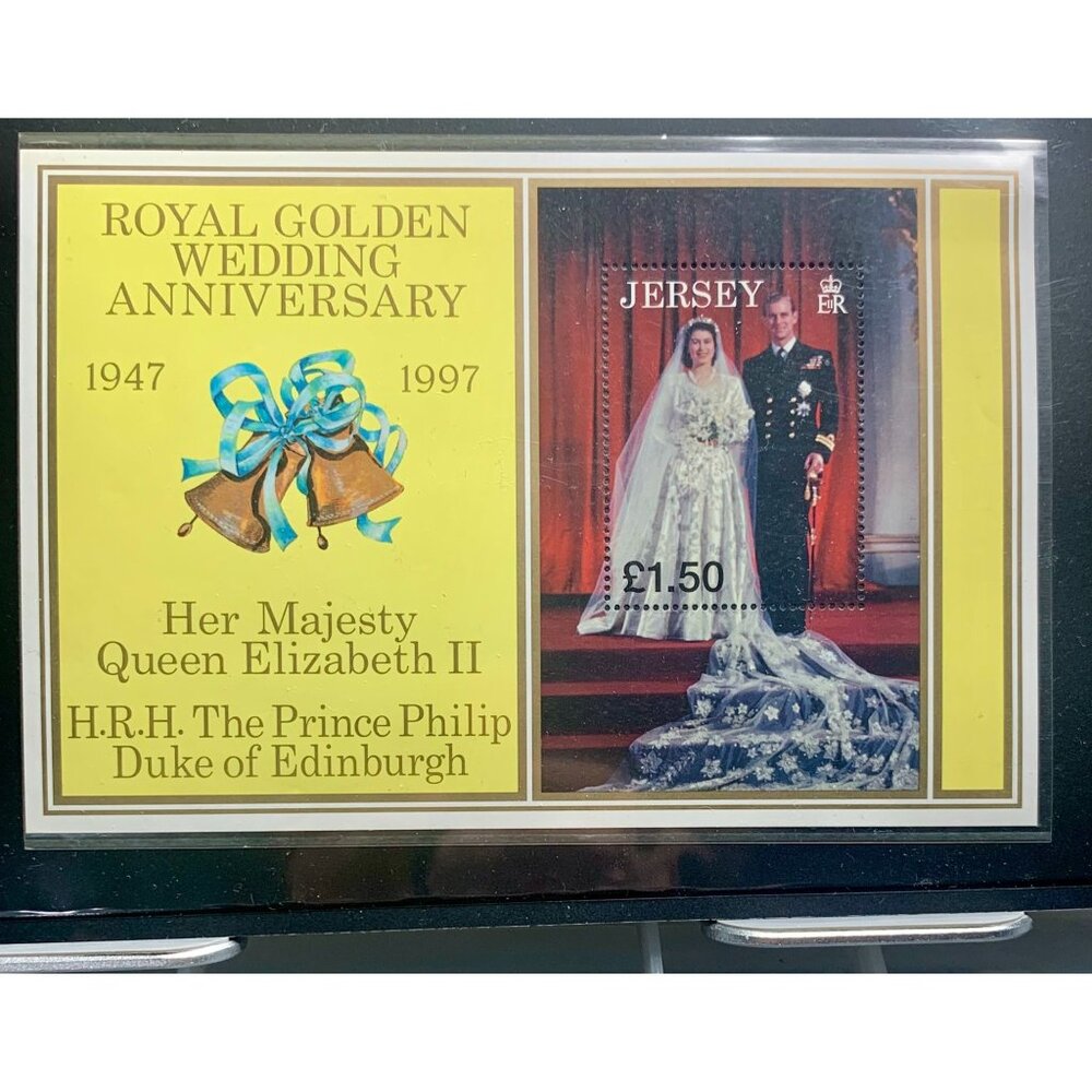 Royal Golden Wedding Anniversary Stamp Set 1947-1997 Jersey £1.50